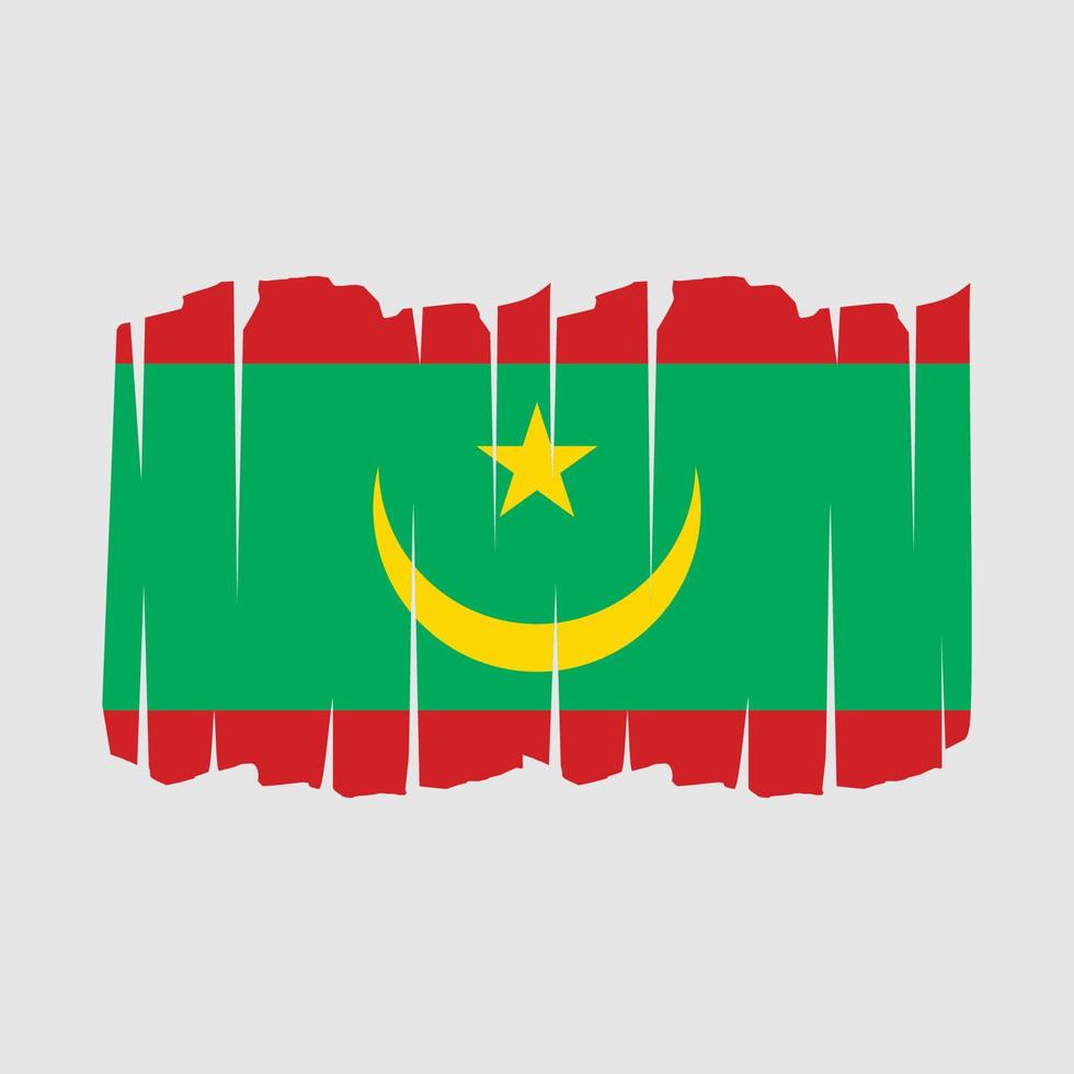pennello bandiera mauritania vettore