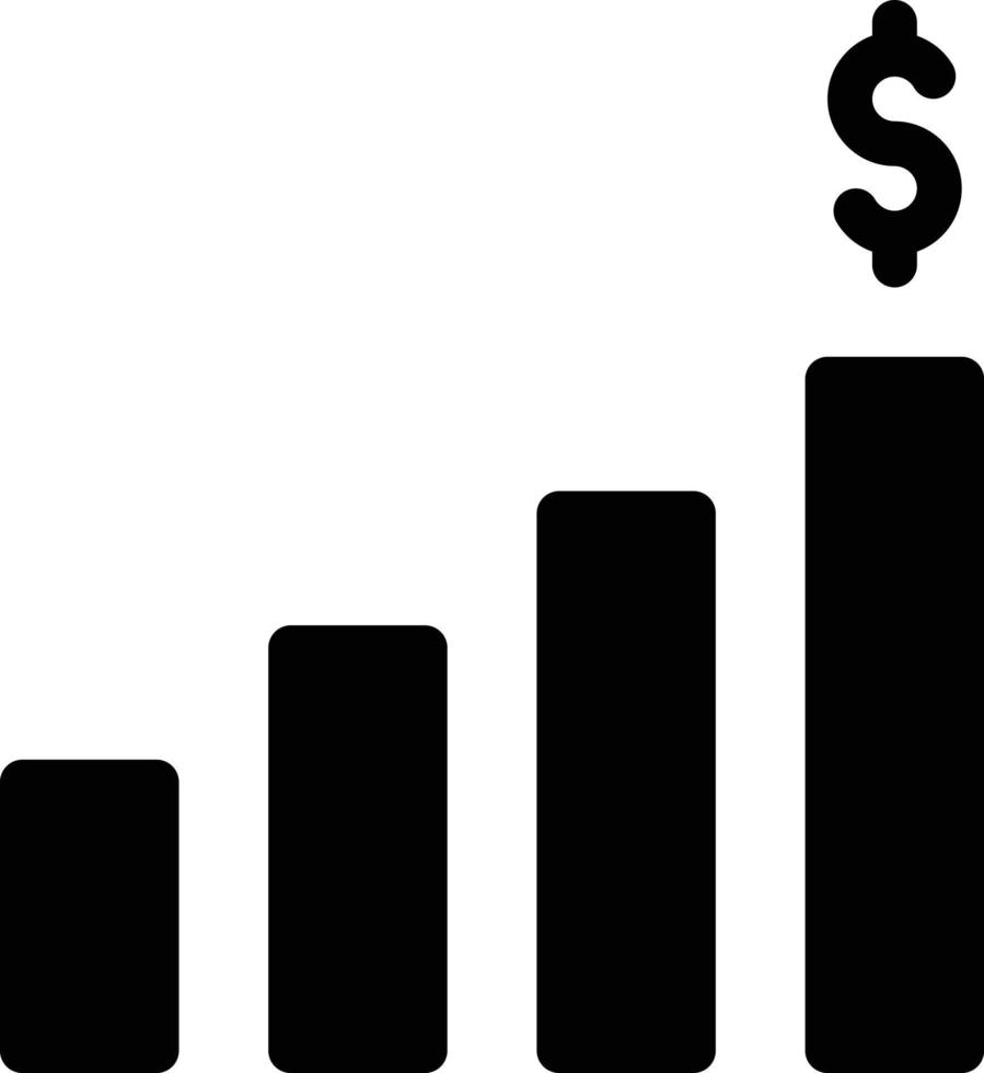 illustrazione vettoriale del grafico del dollaro su uno sfondo. simboli di qualità premium. icone vettoriali per il concetto e la progettazione grafica.