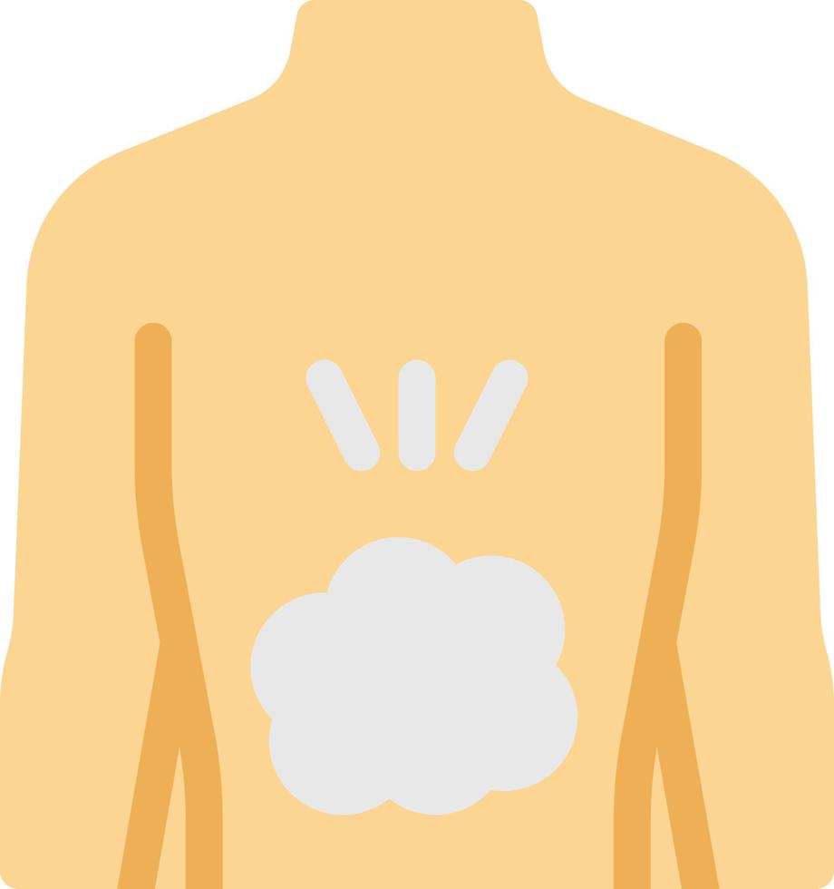 illustrazione vettoriale del dolore alla pancia su uno sfondo. simboli di qualità premium. icone vettoriali per il concetto e la progettazione grafica.