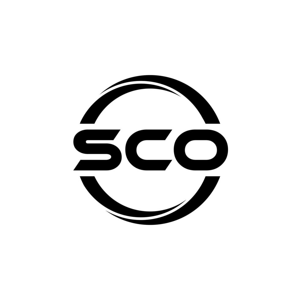 sco lettera logo design nel illustrazione. vettore logo, calligrafia disegni per logo, manifesto, invito, eccetera.