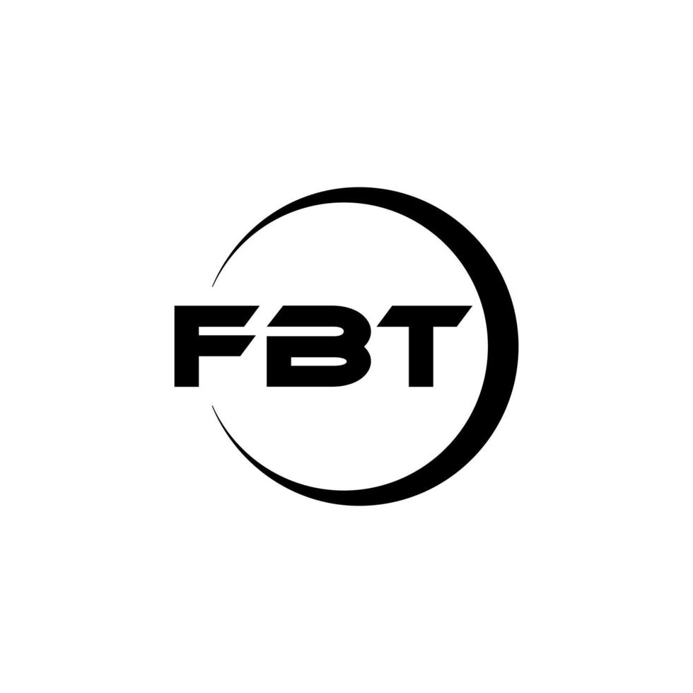 fbt lettera logo design nel illustrazione. vettore logo, calligrafia disegni per logo, manifesto, invito, eccetera.