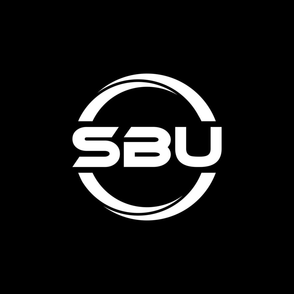 sbu lettera logo design nel illustrazione. vettore logo, calligrafia disegni per logo, manifesto, invito, eccetera.