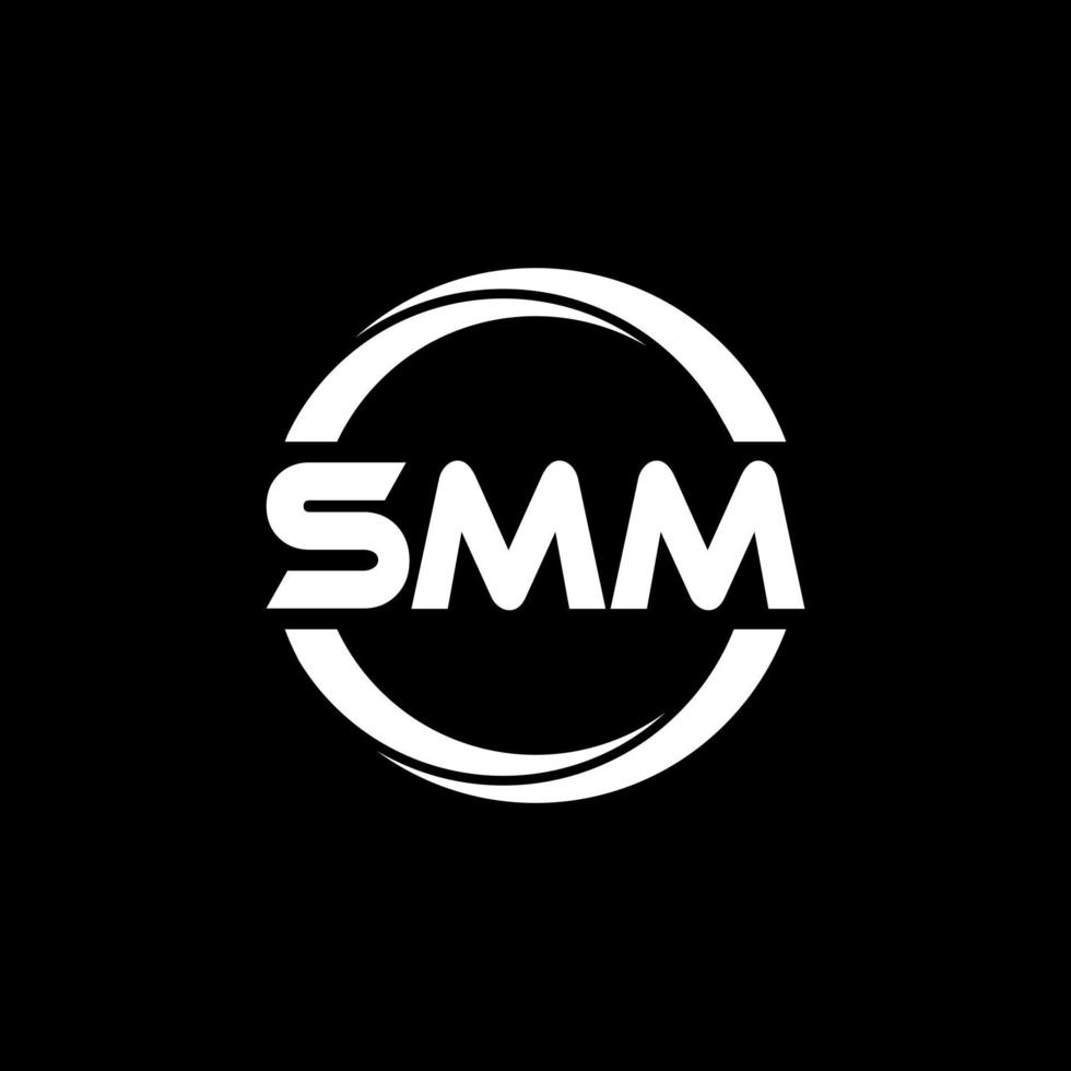 SMM lettera logo design nel illustrazione. vettore logo, calligrafia disegni per logo, manifesto, invito, eccetera.