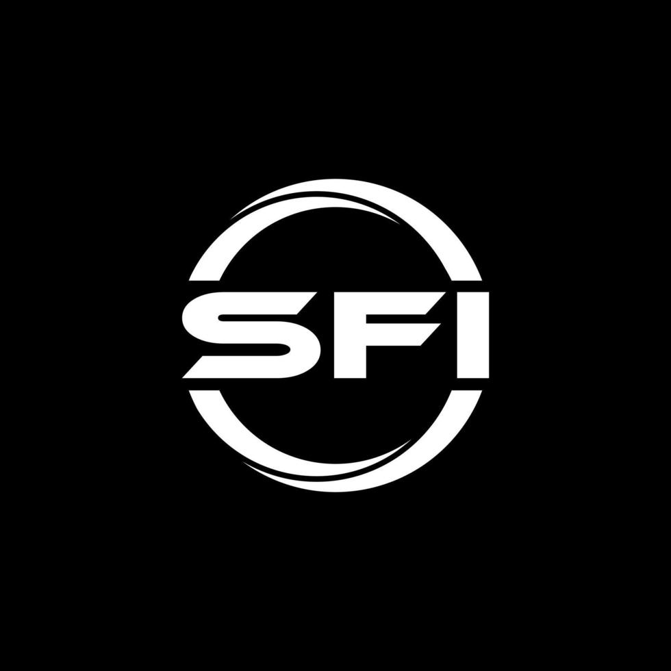 sfi lettera logo design nel illustrazione. vettore logo, calligrafia disegni per logo, manifesto, invito, eccetera.