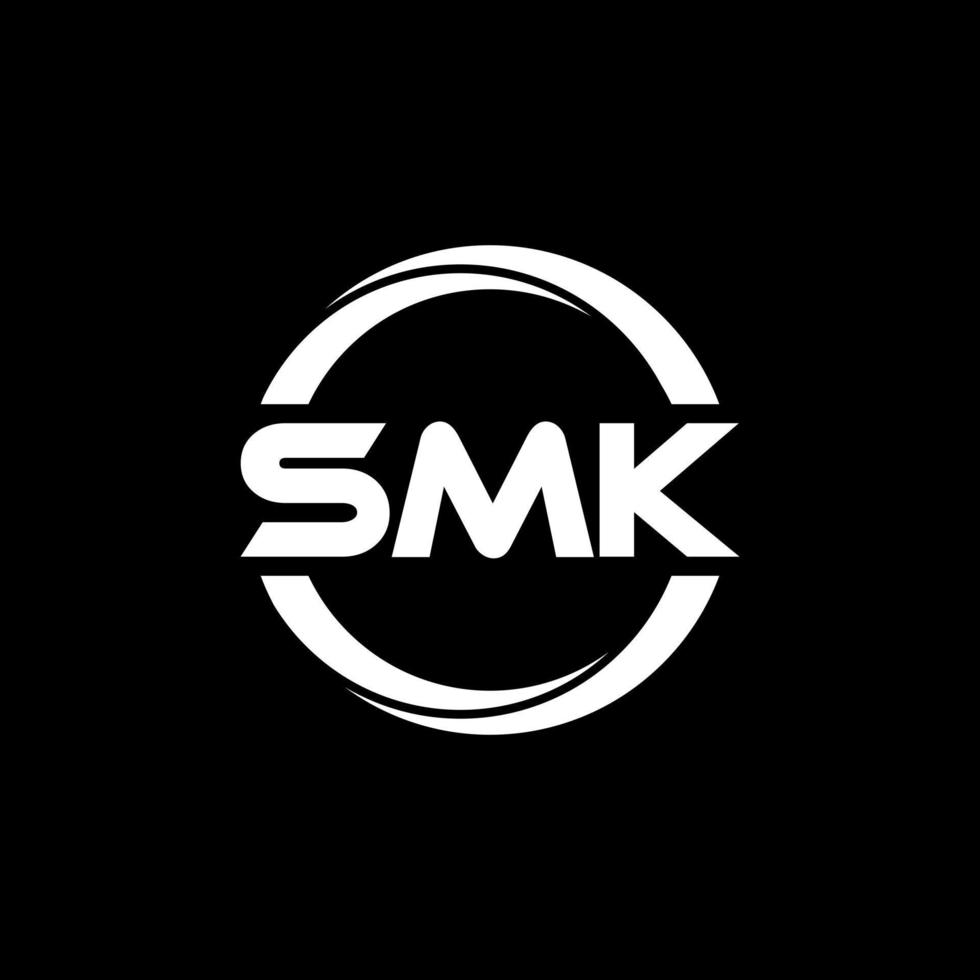 smk lettera logo design nel illustrazione. vettore logo, calligrafia disegni per logo, manifesto, invito, eccetera.