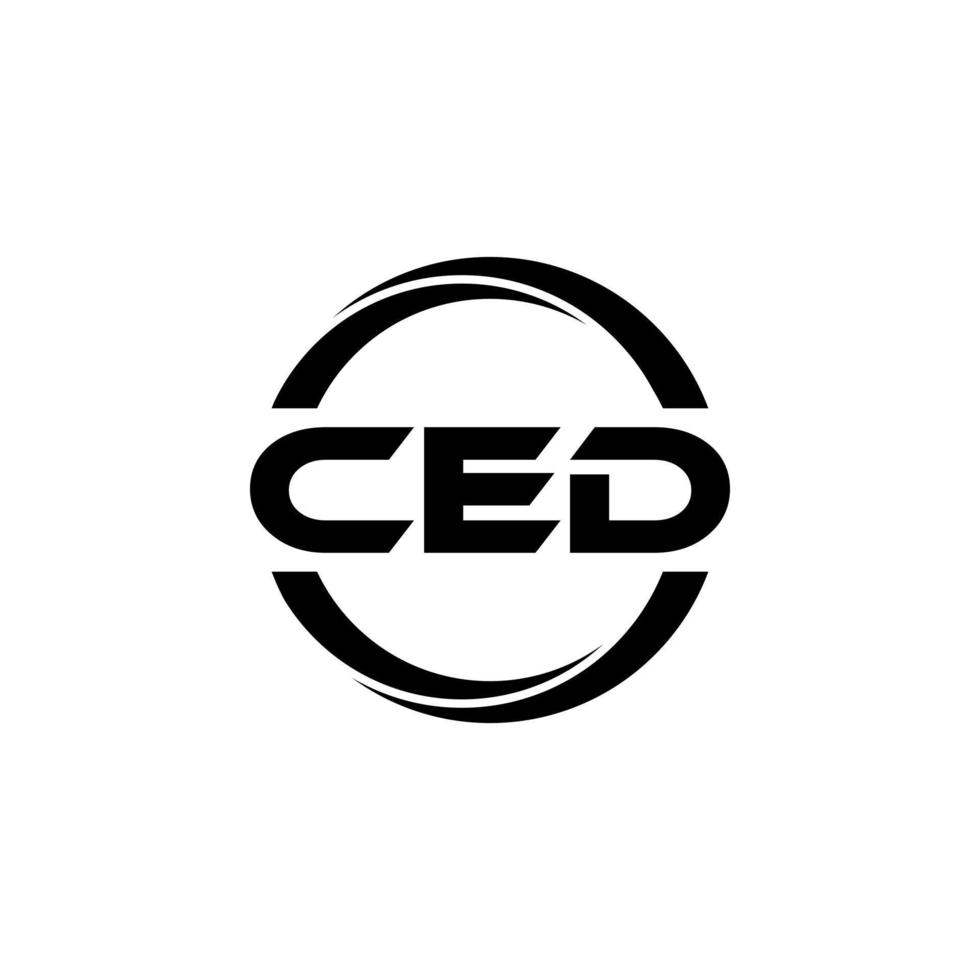 ced lettera logo design nel illustrazione. vettore logo, calligrafia disegni per logo, manifesto, invito, eccetera.