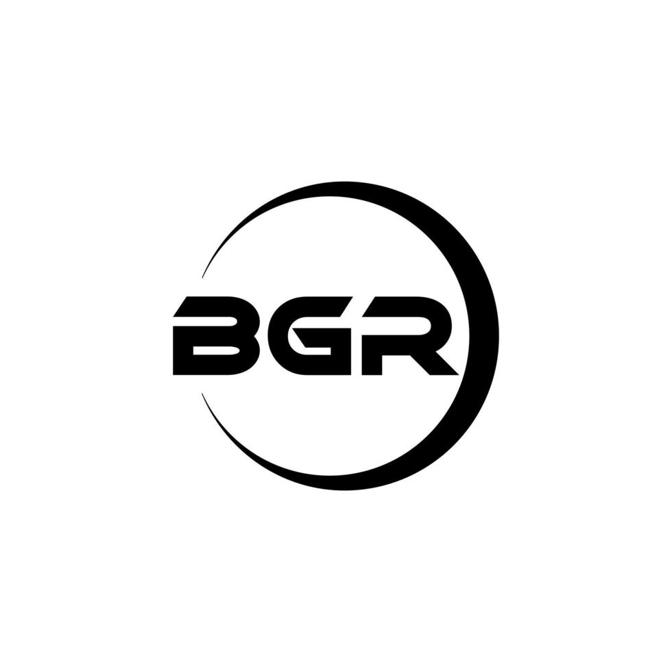 bgr lettera logo design nel illustrazione. vettore logo, calligrafia disegni per logo, manifesto, invito, eccetera.