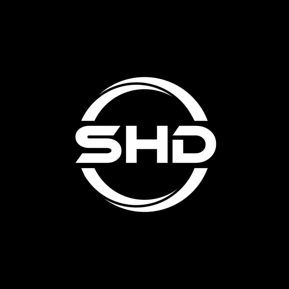 shd lettera logo design nel illustrazione. vettore logo, calligrafia disegni per logo, manifesto, invito, eccetera.