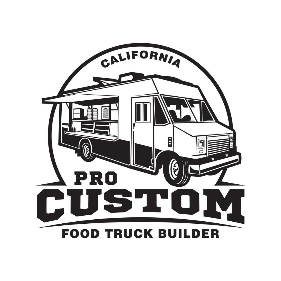 cibo camion vettore illustrazione, Perfetto per t camicia design e costume cibo camion costruttore azienda logo design