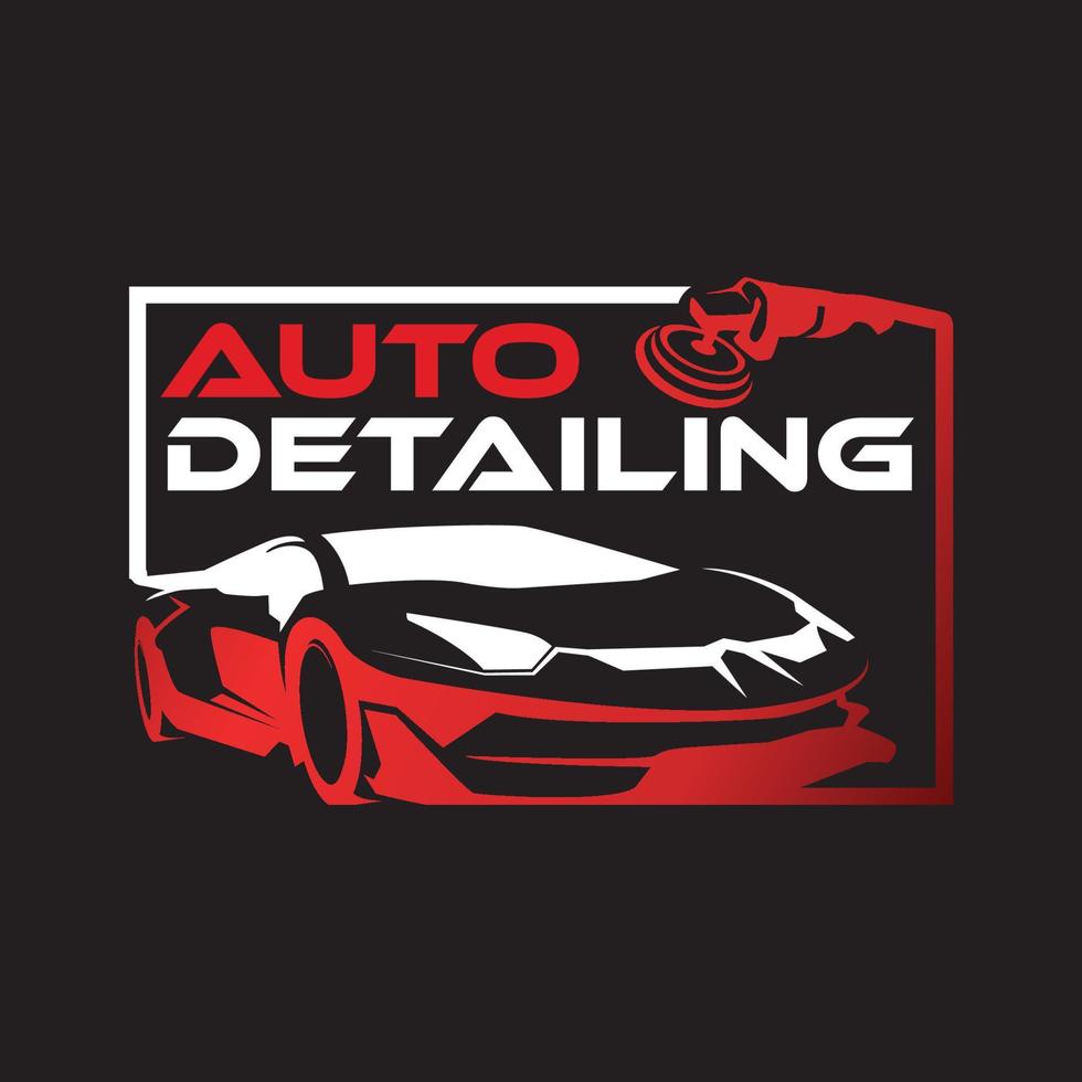 auto auto dettagliare servi logo design illustrazione modello vettore