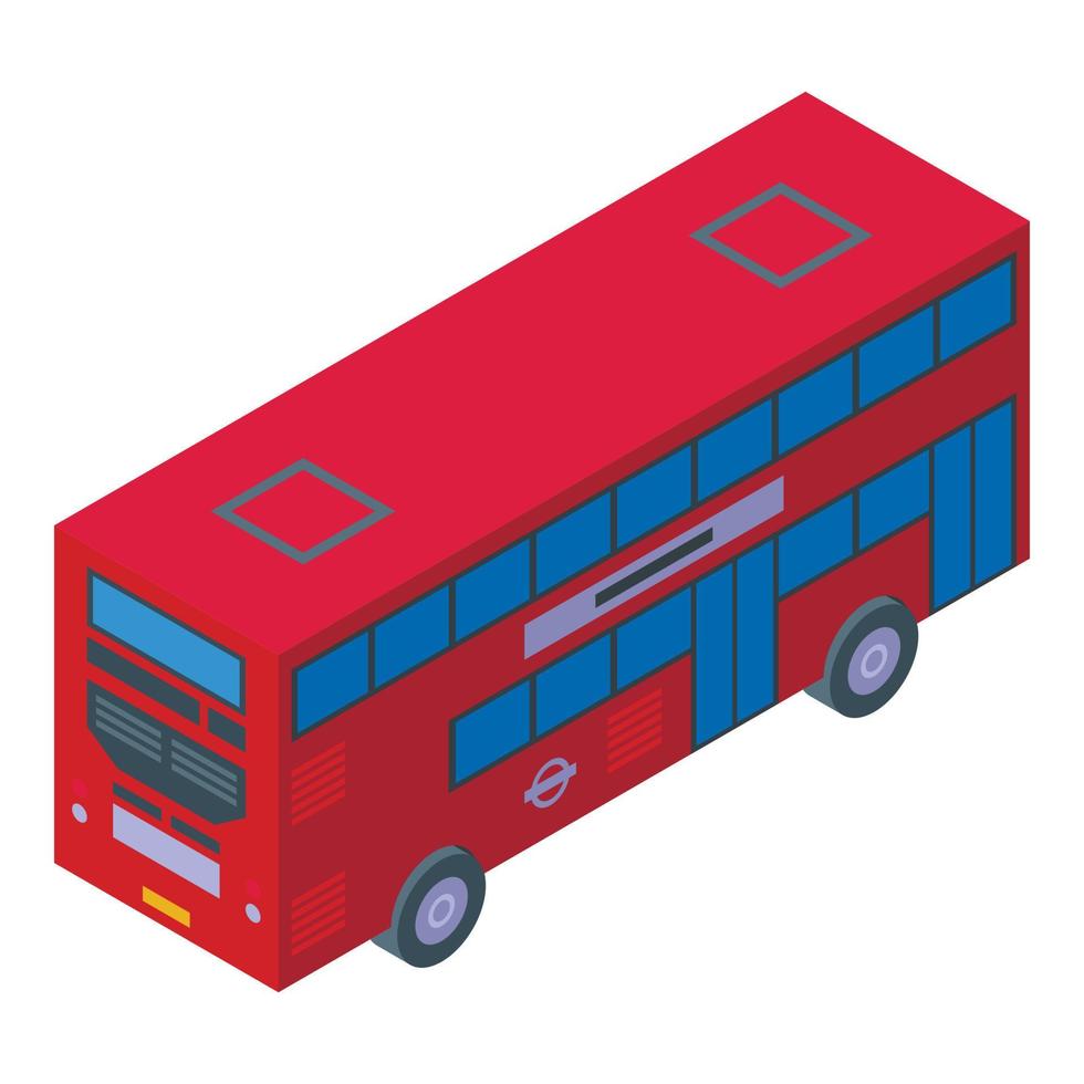 Londra autobus icona isometrico vettore. Inghilterra città vettore