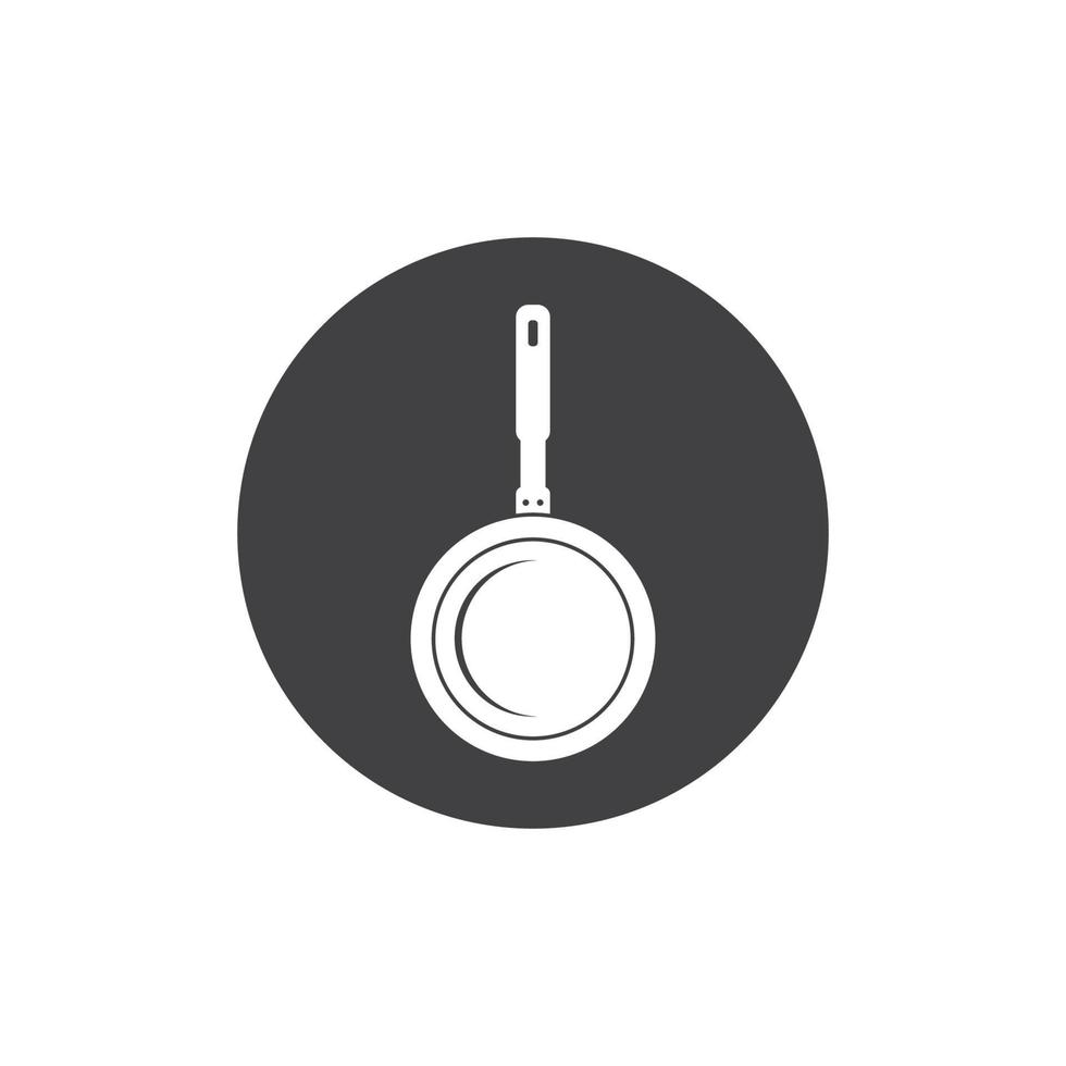 padella logo icona di cucinando e kithen vettore