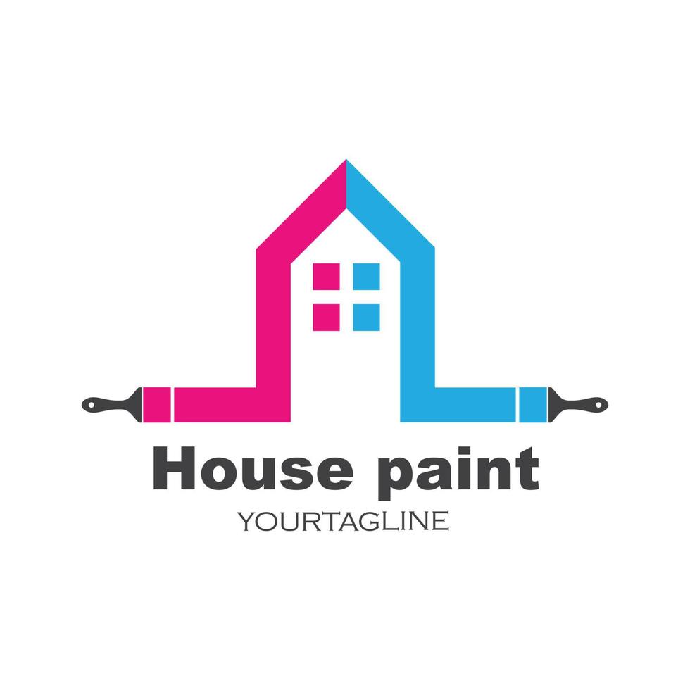 Casa dipingere logo icona vettore illustrazione