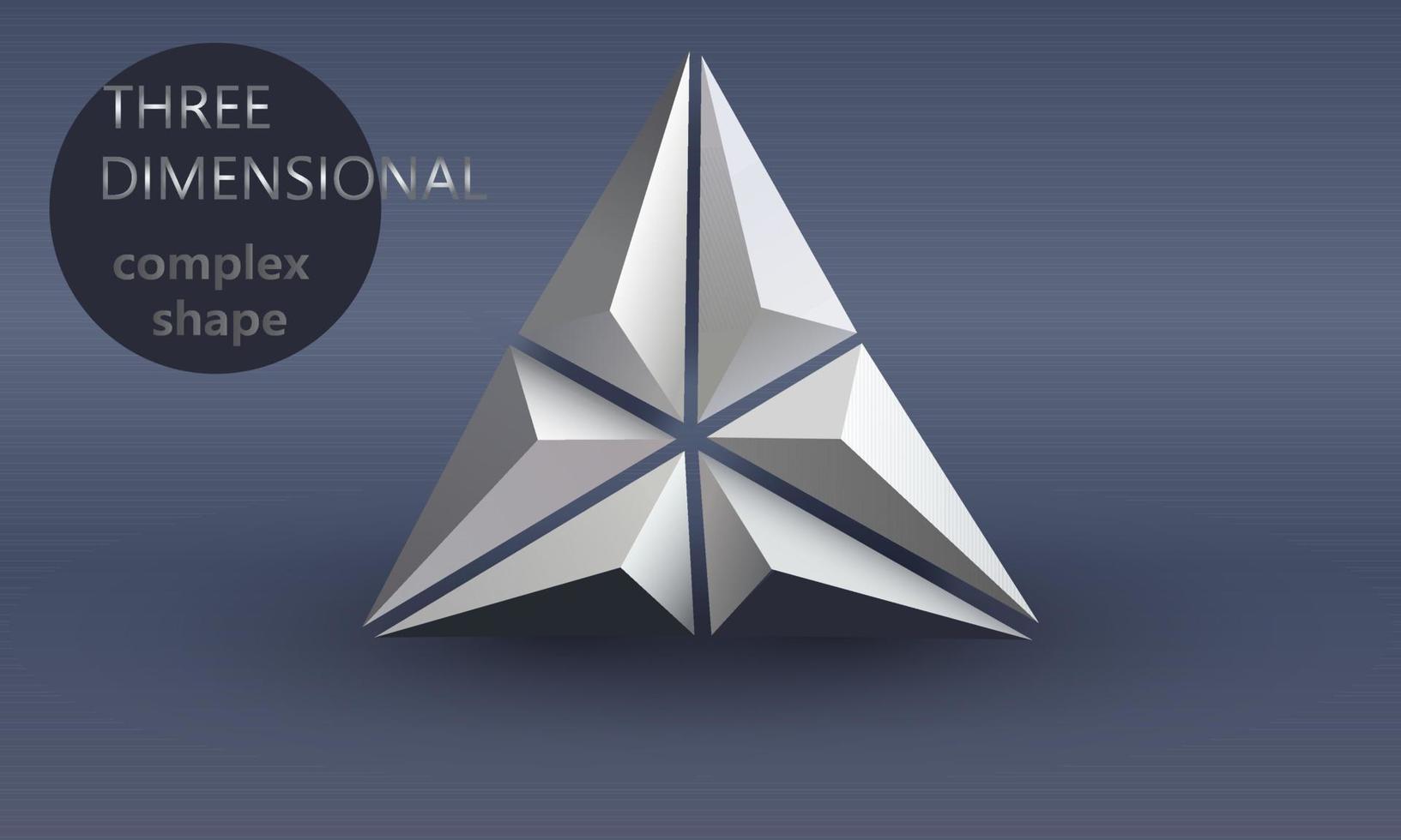 tre dimensionale complesso forma. astratto manifesto design modello geometrico forme. vettore illustrazione eps 10