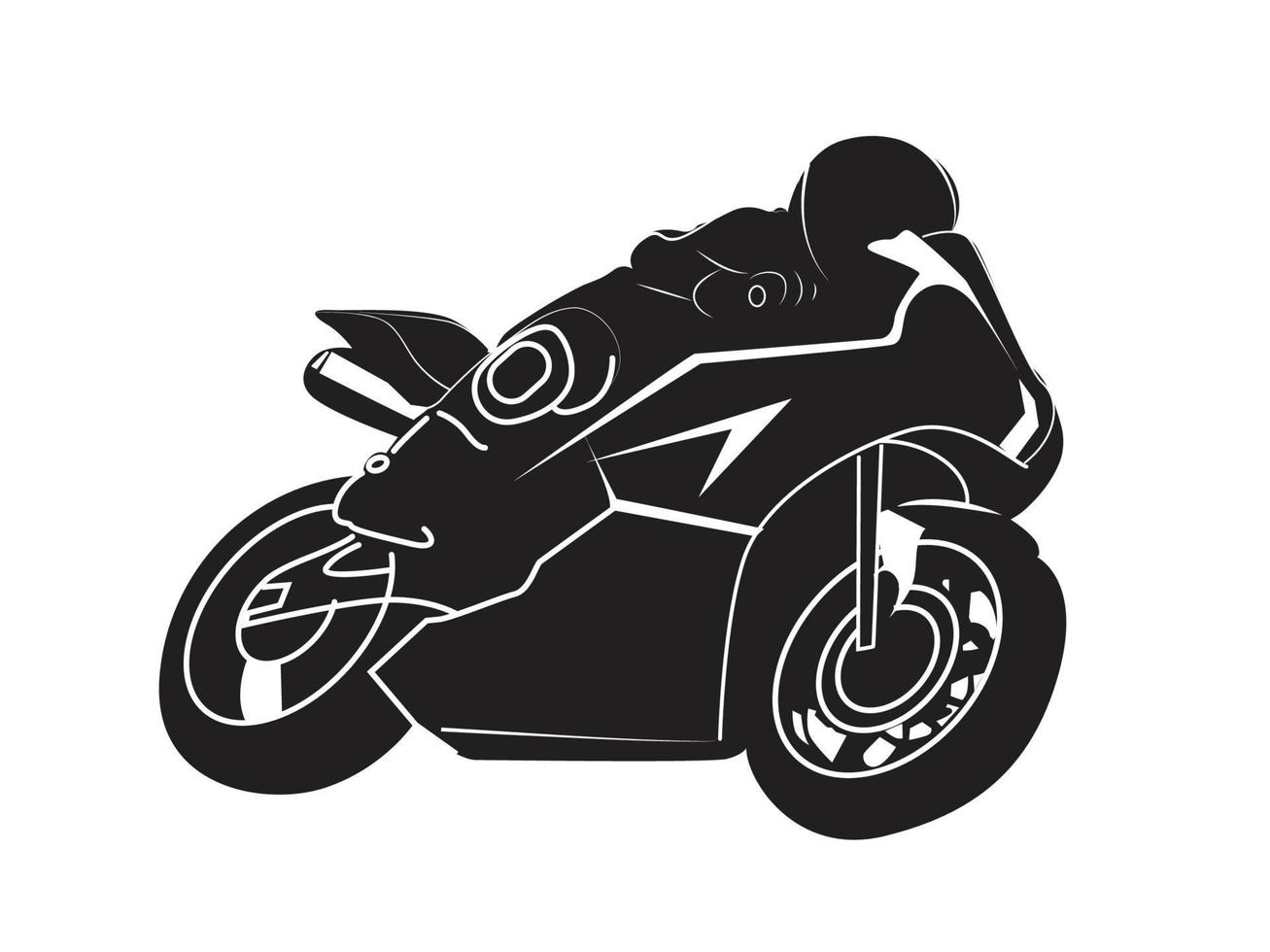 motocicletta silhouette illustrazione vettore