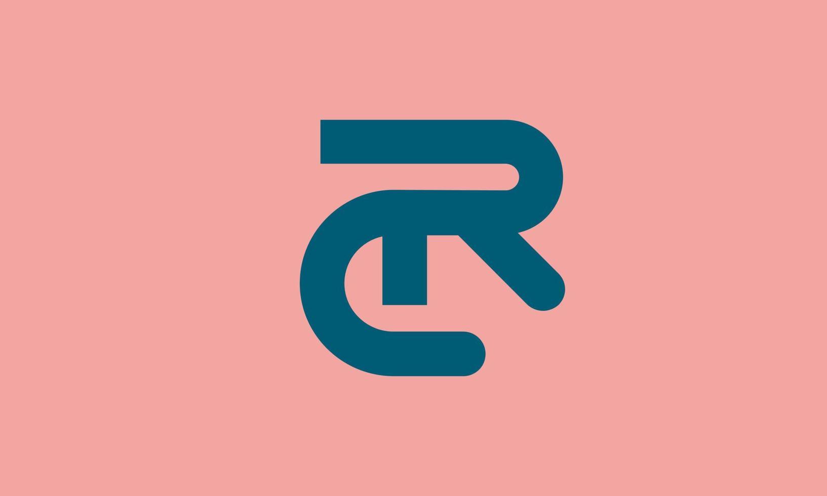 alfabeto lettere iniziali monogramma logo cr, rc, c e r vettore