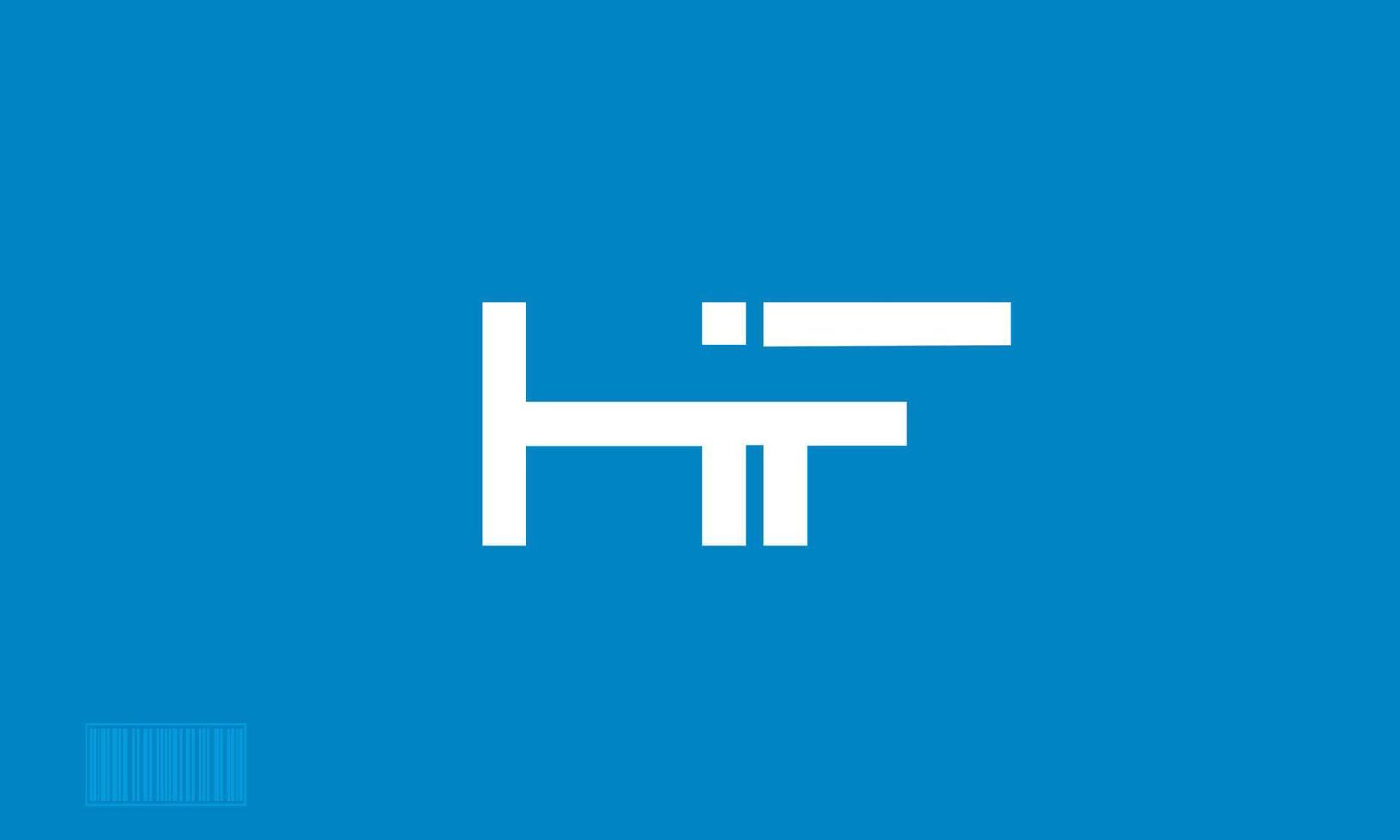 alfabeto lettere iniziali monogramma logo hf, fh, h e f vettore