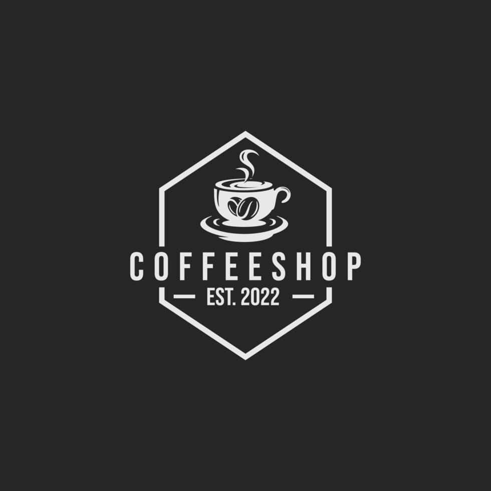 caffè negozio logo design vettore