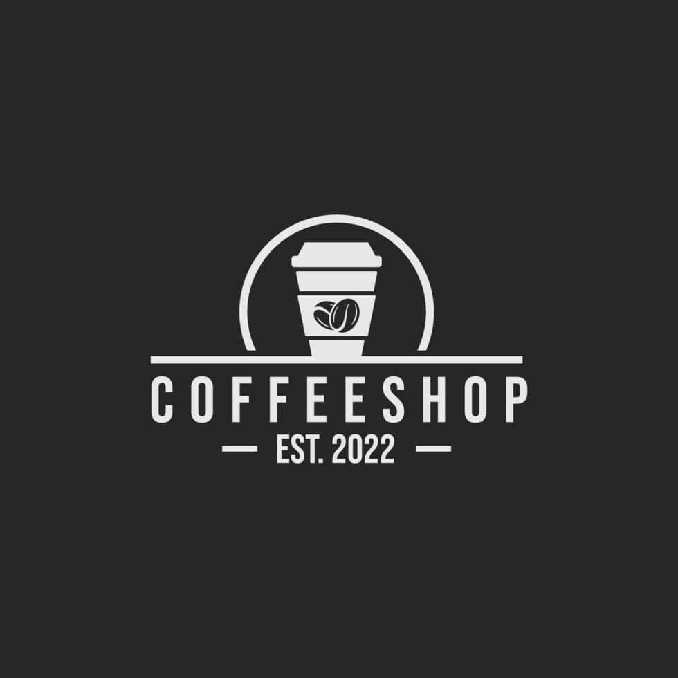 caffè negozio logo design vettore