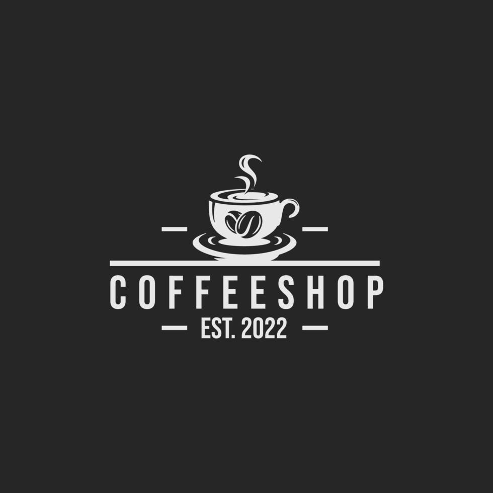 caffè negozio logo design vettore