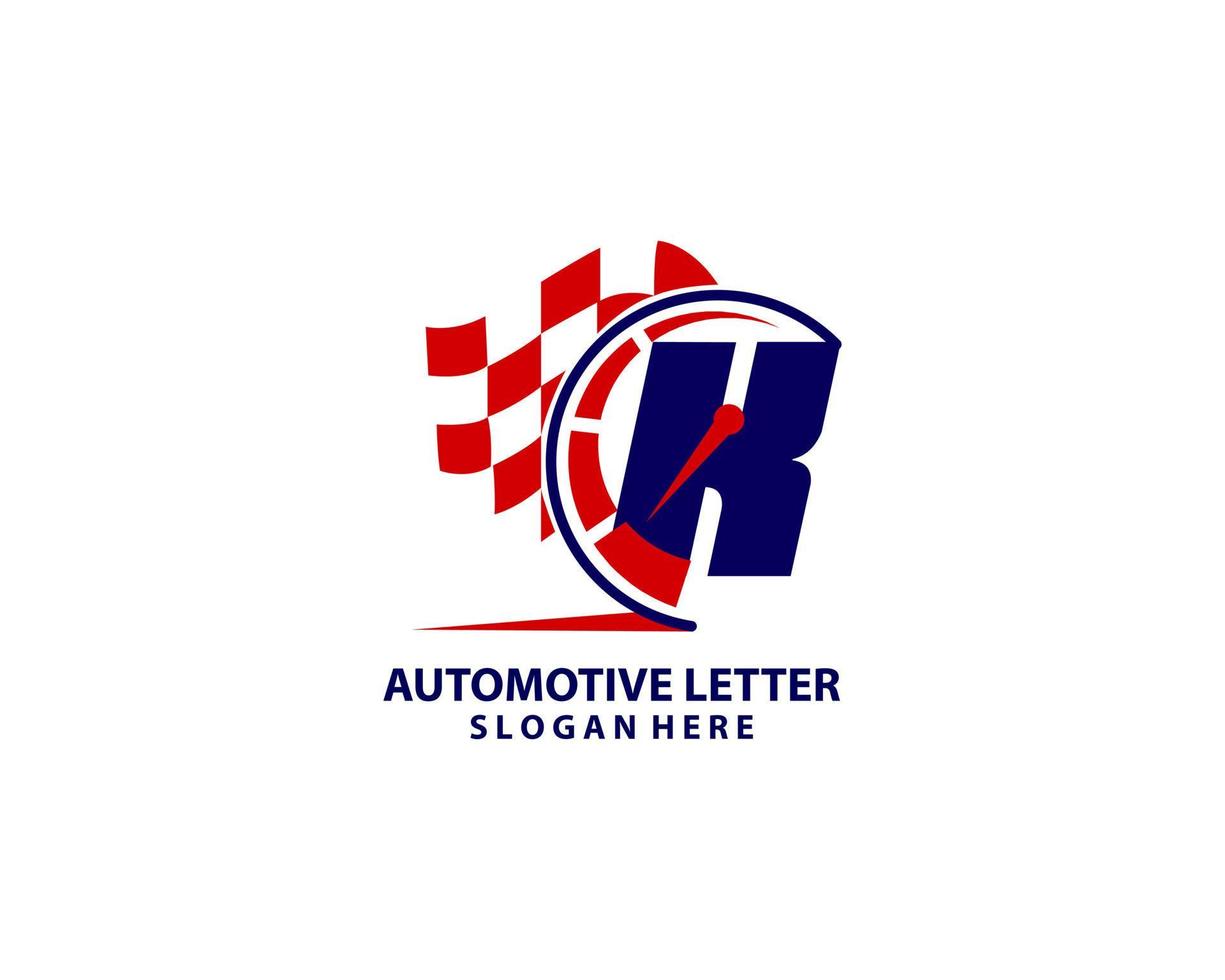 lettera iniziale K velocità logo design modello vettore