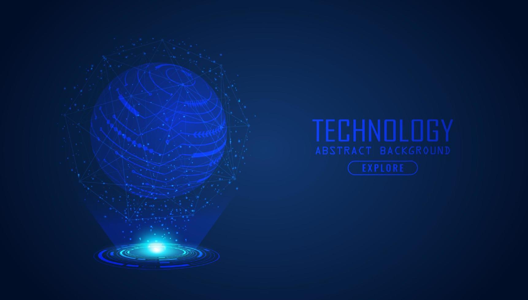 moderno olografico globo su tecnologia sfondo vettore