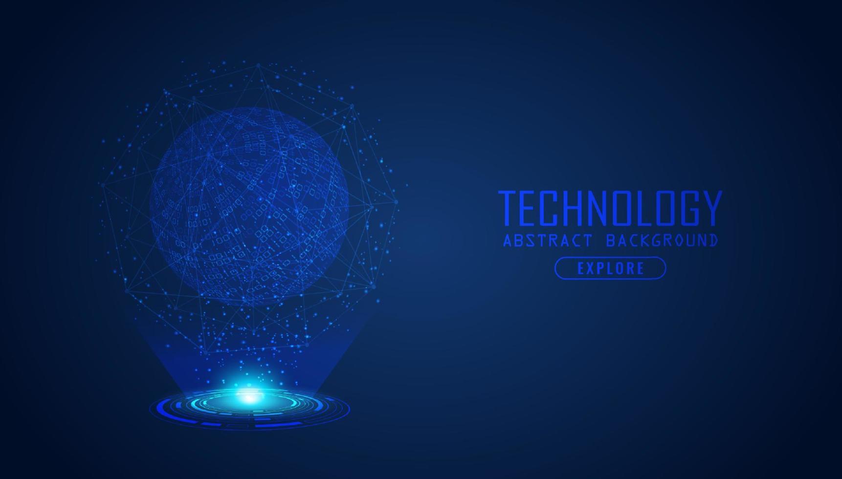 moderno olografico globo su tecnologia sfondo vettore