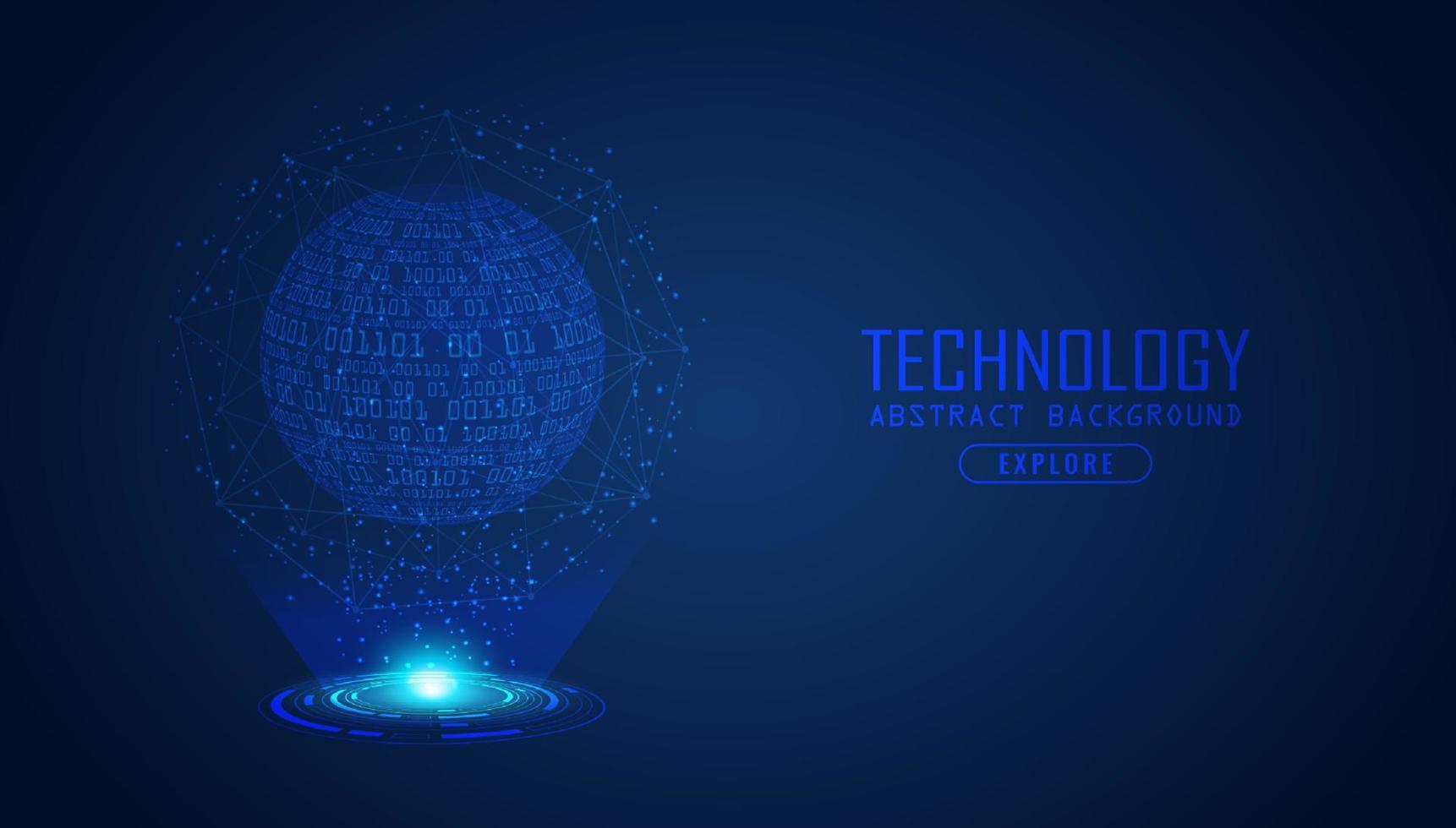 moderno olografico globo su tecnologia sfondo vettore