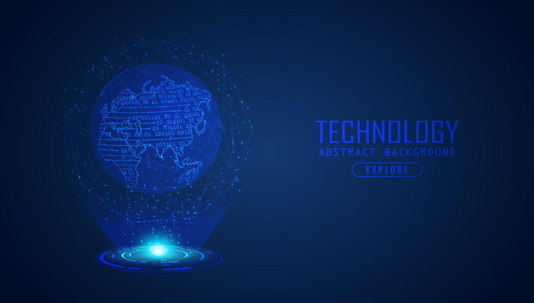 moderno olografico globo su tecnologia sfondo vettore