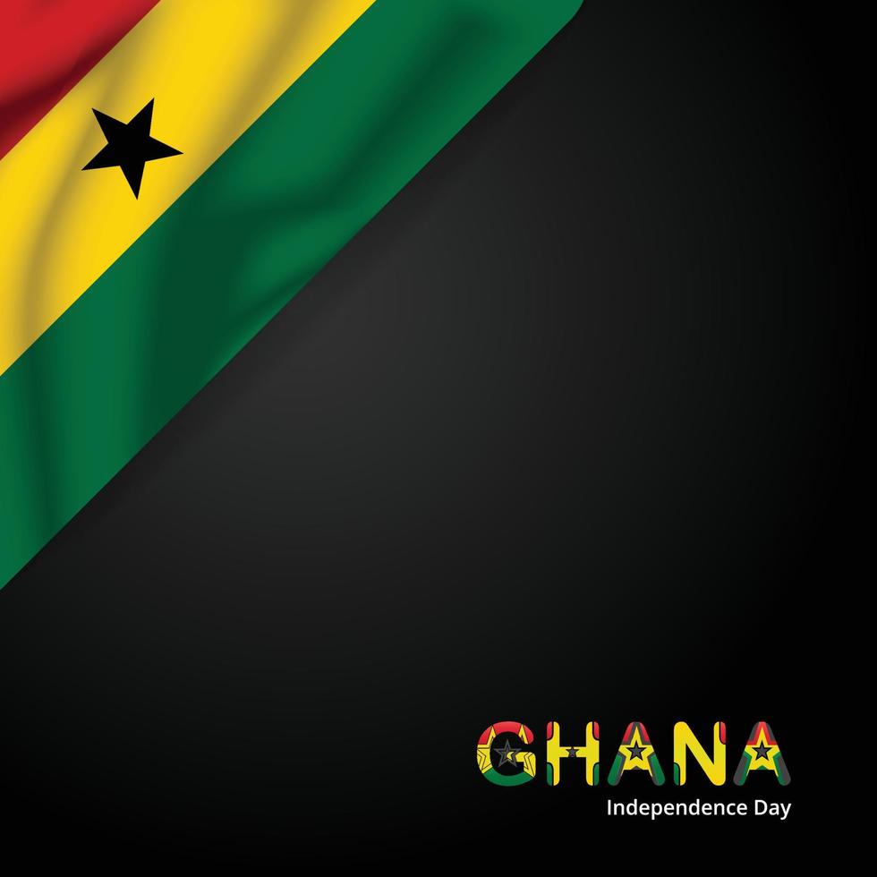 sfondo di Ghana indipendenza giorno, per commemorare il grande giorno di Ghana vettore