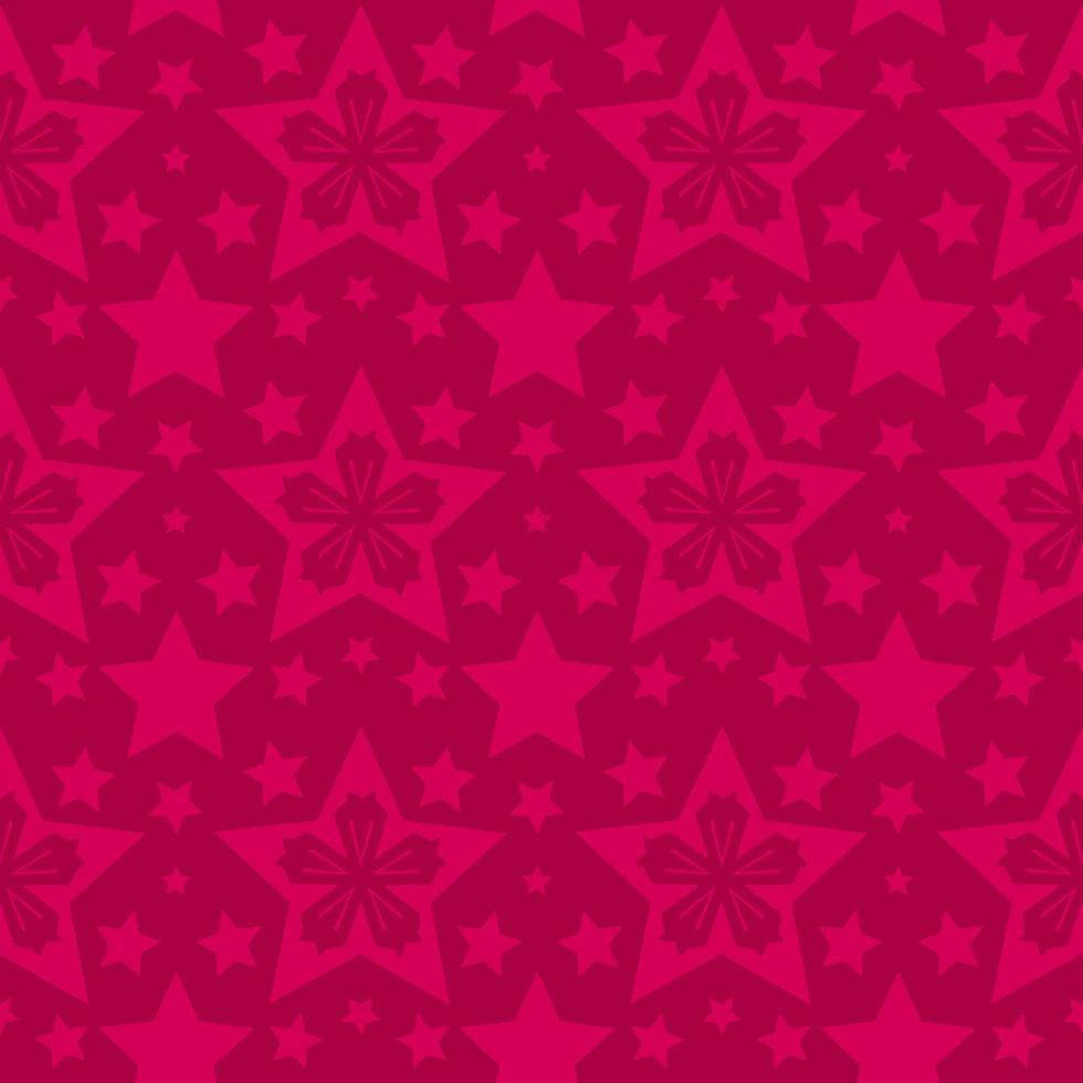 caldo rosa stelle senza soluzione di continuità modello con tribale forma. modello progettato ideale per tessuto indumento, ceramica, sfondo. vettore illustrazione.