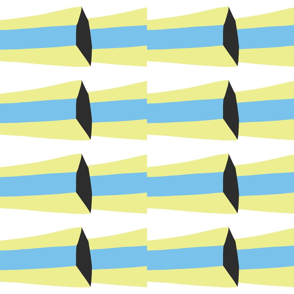 Vector seamless pattern, texture di sfondo. colori disegnati a mano, blu, gialli, neri, bianchi.