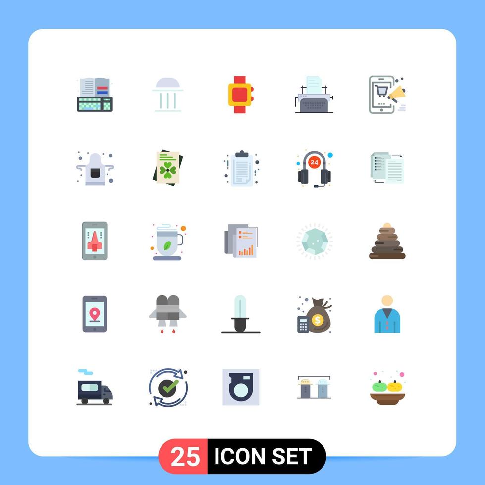 25 creativo icone moderno segni e simboli di mobile macchina istituire Stampa stampante modificabile vettore design elementi