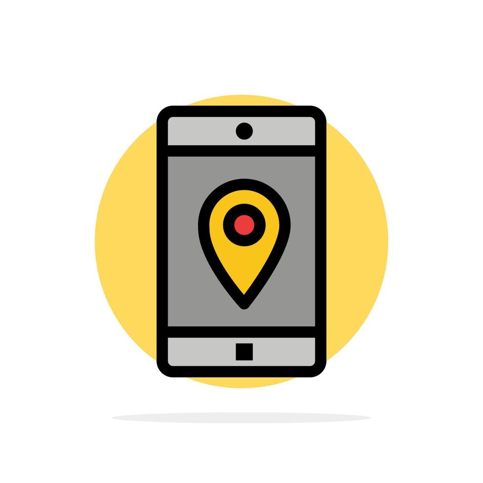 applicazione mobile mobile applicazione Posizione carta geografica astratto cerchio sfondo piatto colore icona vettore