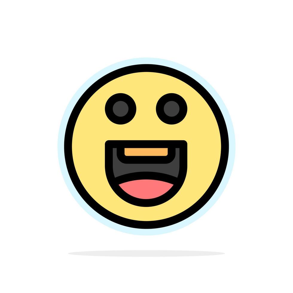 emoji contento motivazione astratto cerchio sfondo piatto colore icona vettore