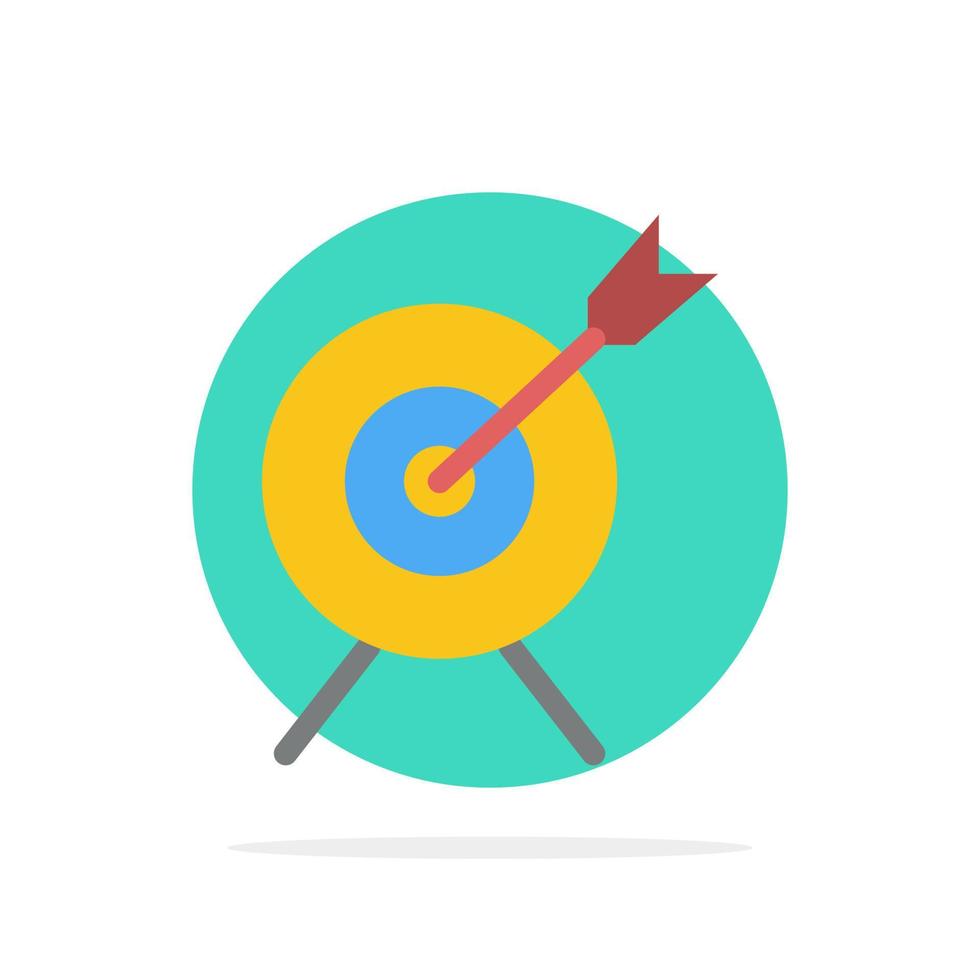 bersaglio scopo obbiettivo astratto cerchio sfondo piatto colore icona vettore