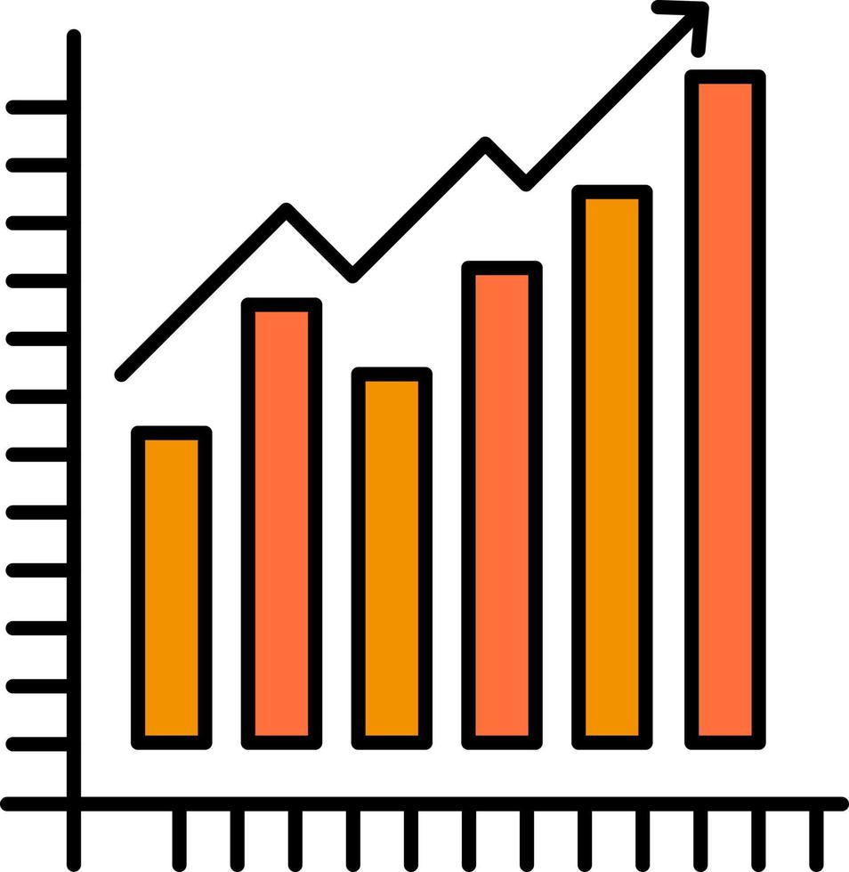 grafico analitica attività commerciale diagramma marketing statistica tendenze piatto colore icona vettore icona bandiera modello