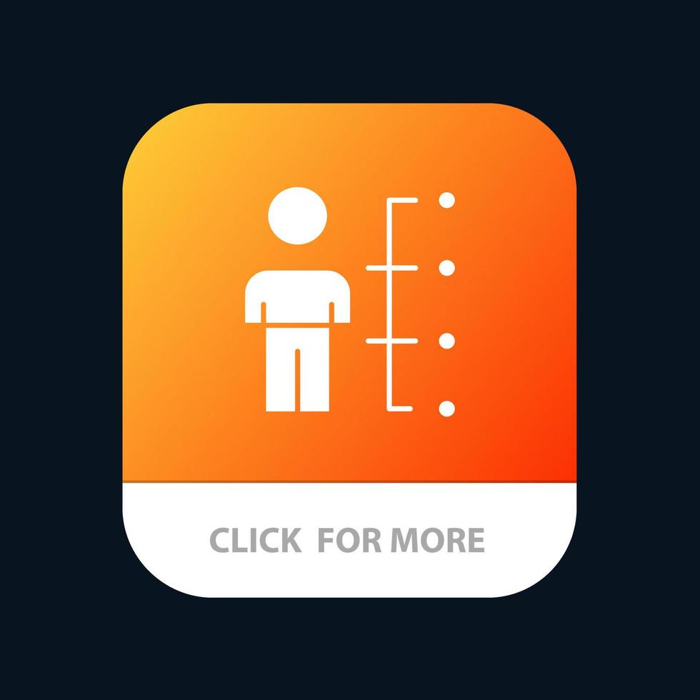 abilità abilità dipendente umano uomo persone mobile App pulsante androide e ios glifo versione vettore