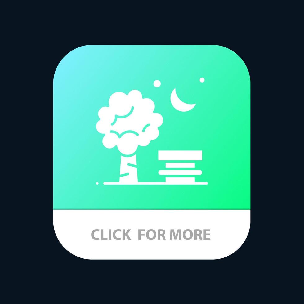 panchina sedia parco primavera Palloncino mobile App pulsante androide e ios glifo versione vettore