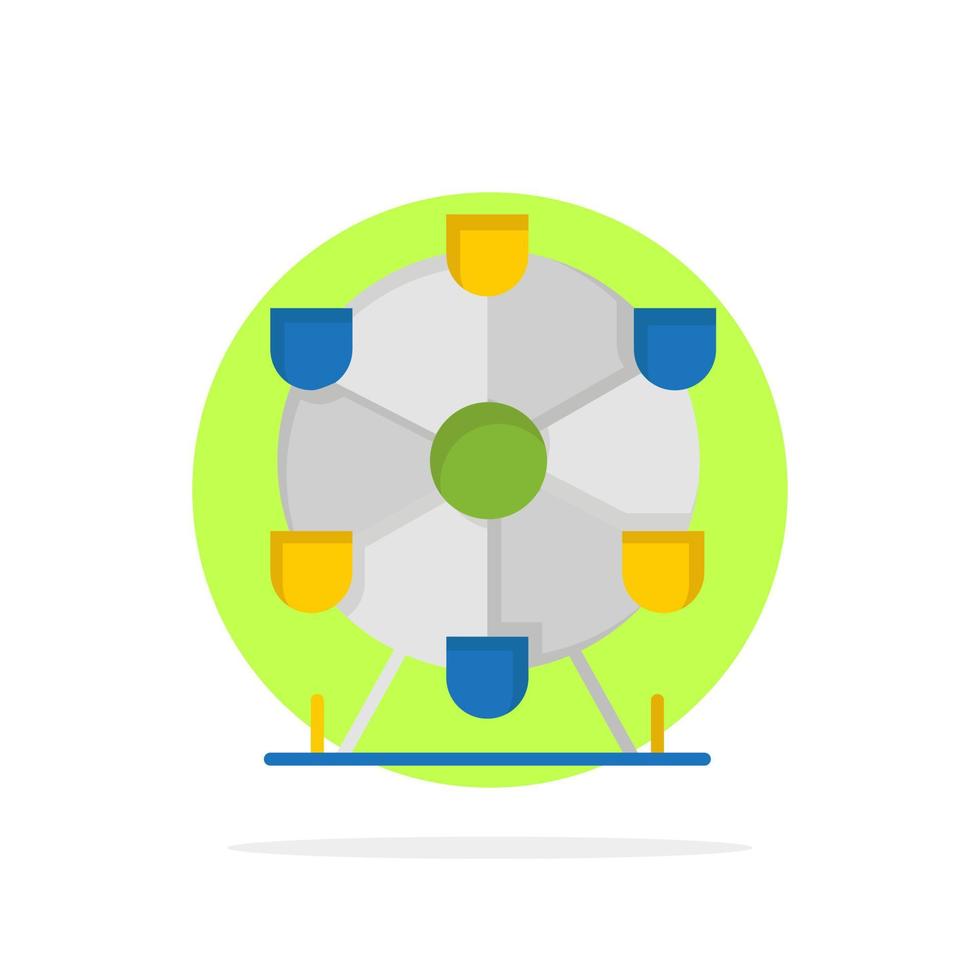 Atomium punto di riferimento monumento astratto cerchio sfondo piatto colore icona vettore