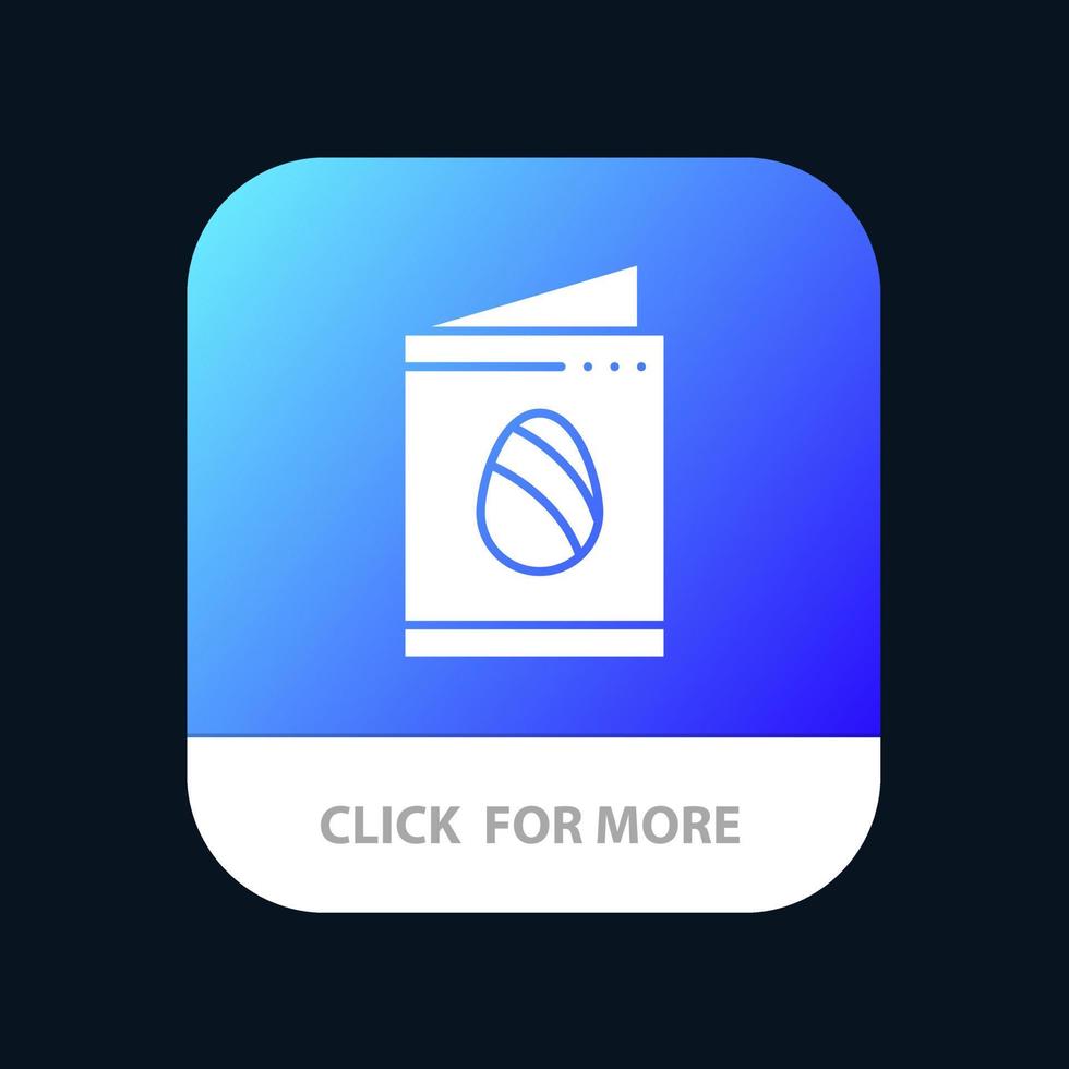 carta uovo Pasqua nozze mobile App pulsante androide e ios glifo versione vettore