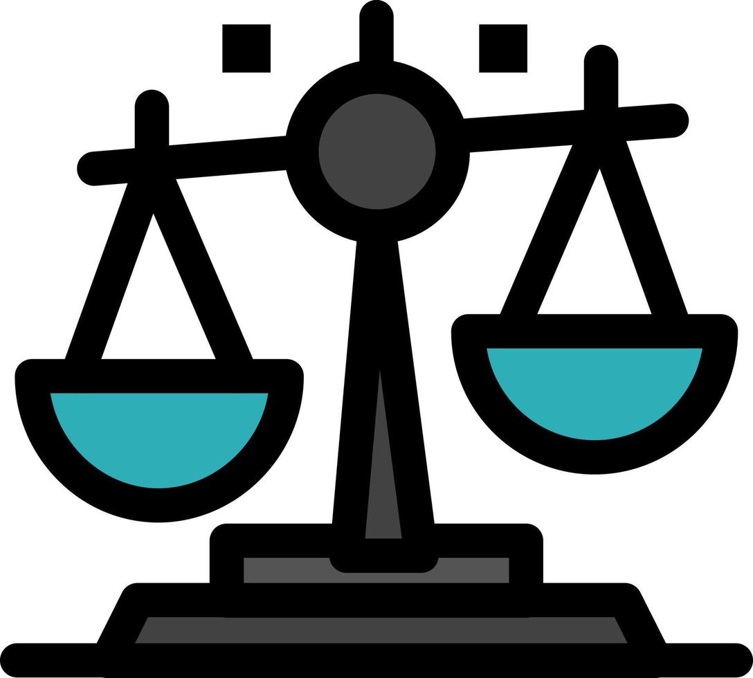 equilibrio legge giustizia finanza piatto colore icona vettore icona bandiera modello