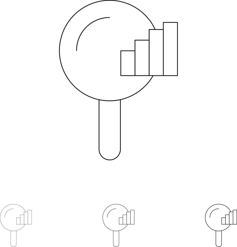 trova ricerca servizio segnale grassetto e magro nero linea icona impostato vettore