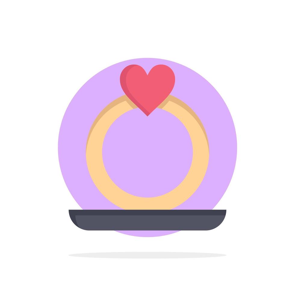 squillare cuore proposta astratto cerchio sfondo piatto colore icona vettore