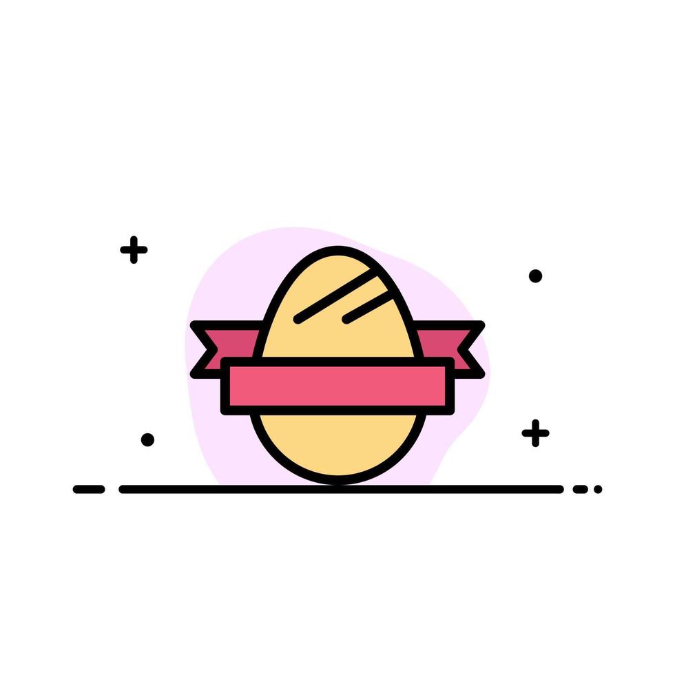 Pasqua uovo uovo vacanza vacanze attività commerciale piatto linea pieno icona vettore bandiera modello