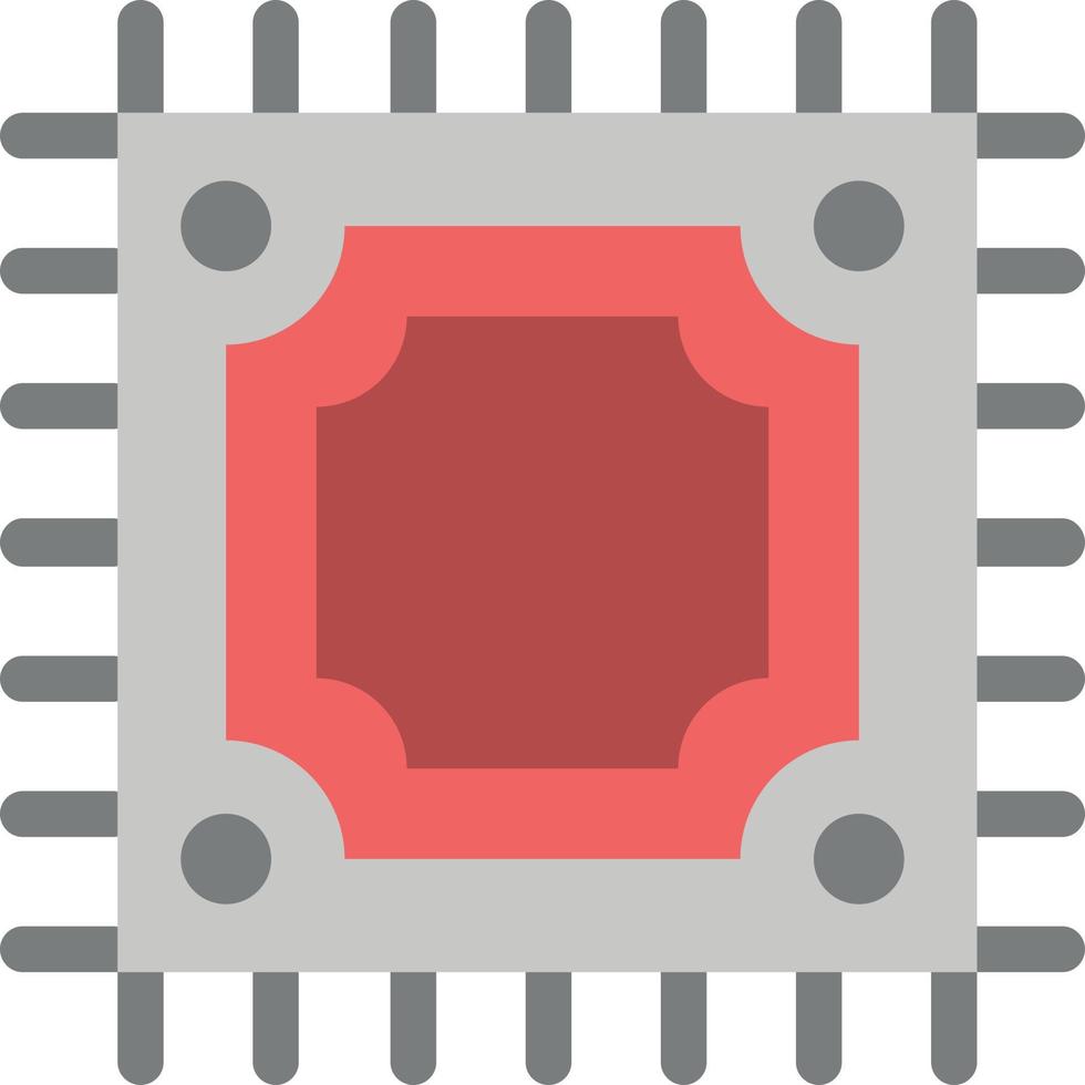 processore microchip processore piatto colore icona vettore icona bandiera modello