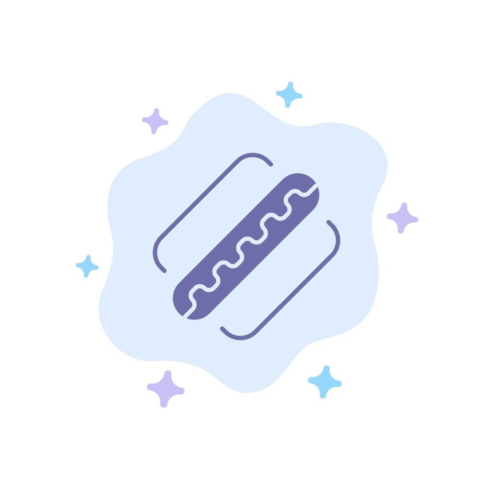 America americano hot dog stati blu icona su astratto nube sfondo vettore