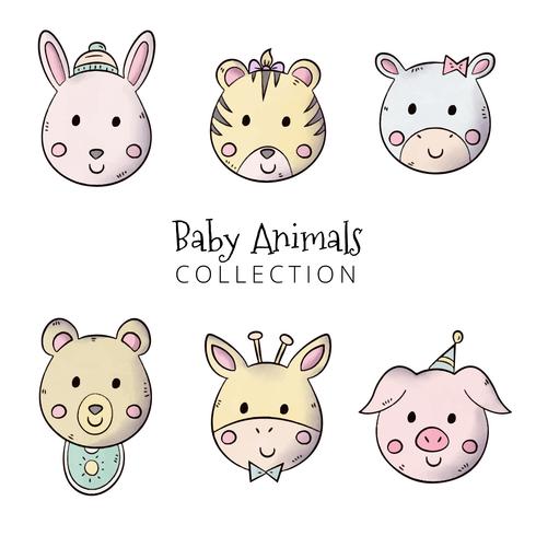 Collezioni di Cute Baby Animals vettore