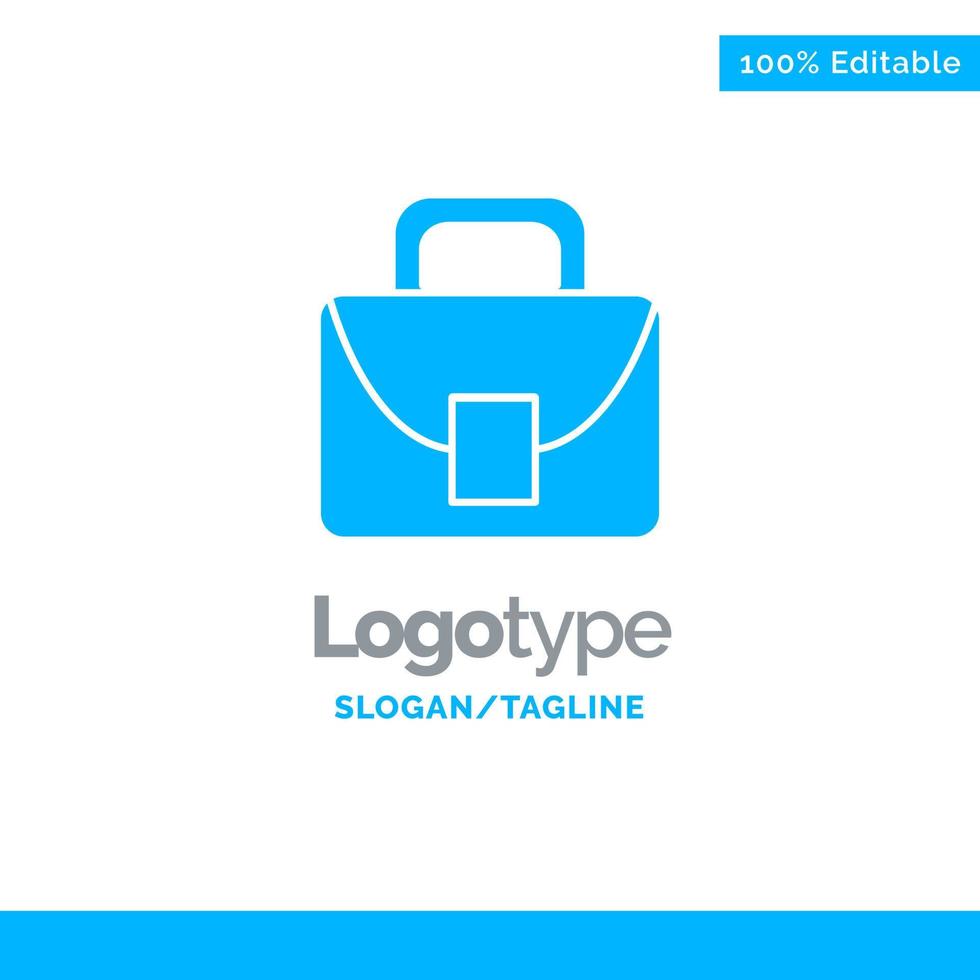 Borsa lavoratore logistica globale blu solido logo modello posto per tagline vettore