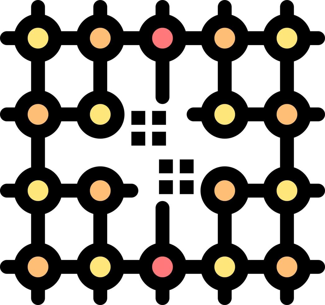 patata fritta connessione elettricità griglia Materiale piatto colore icona vettore icona bandiera modello